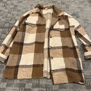 Flannel shacket for kids